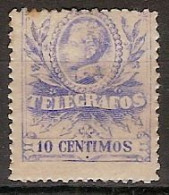 España Telégrafos  40 * Charnela. 1905 - Telegraph