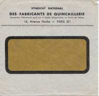 PARIS (75) Syndicat National Fabricants Quincaillerie 1942 Oblitération Mécanique En Rouge - Non Classés