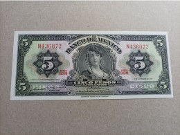 Billete De México De 5 Pesos, Año 1969, UNC - México