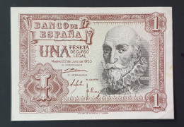 SC- / AUNC España Billete 1 PESETAS 1953 Serie 1B - 1-2 Peseten