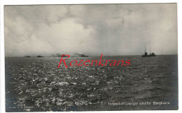 Sweden Sverige Suede Torpedbåt Sovningar Utanfor Bergkvara Torpedo Boat Torpilleur Postcard CPA RARE Carte Postale - Warships