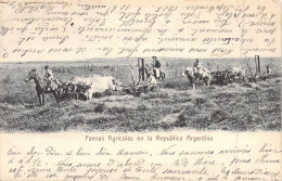 ARGENTINE - Faenas Agricolas En La Republica Argentina - Vaches - Cheval - Carte Postale Ancienne - Argentinië