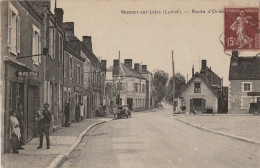 CPA-45-LOIRET-OUZOUER SUR LOIRE  ROUTE D ORLEANS-Animée-Circulée-1930- - Ouzouer Sur Loire