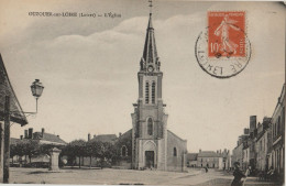 CPA-45-LOIRET-OUZOUER SUR LOIRE  -L'EGLISE-Animée-Circulée-1918- - Ouzouer Sur Loire