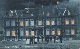 HAINE SAINT PIERRE - Hôtel De Ville - Carte Bleutée Et Circulé En 1905 - La Louvière
