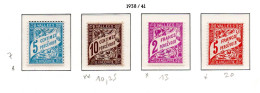 Andorre 1938 Timbres Taxe N°17,18,19,20   Neufs**/*  TB  6 €  (cote 50,25 €) - Ungebraucht