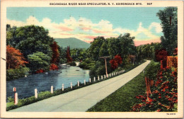 New York Adirondacks Sacandaga River Near Speculator 1947 Curteich - Adirondack