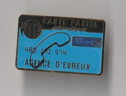 PIN'S THEME FRANCE  TELECOM   AGENCE  D'EVREUX  DANS L'EURE  CARTE  PASTEL - France Telecom