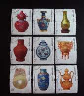 2012 China Revenue Stamp， Invoice Treasure Of The Palace Museum，9v CTO - Gebruikt