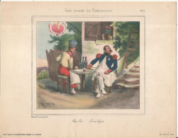 Publicité, Lab. Robert Et Carrière, Carte Vivante Du Restaurateur, Lihographie D'aprés Grandville,  Frais Fr 2.25 E - Reclame