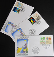 UNO NEW YORK - WIEN - GENF 1989 10 Jahre Wiener Büro 3 FDC - Collections, Lots & Séries