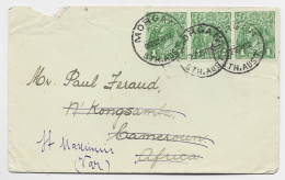 AUSTRALIA ONE PENNYX3 LETTRE COVER MORGAN SEP 25 1932 TO CAMEROUN AFRICA REEXP FRANCE - Brieven En Documenten