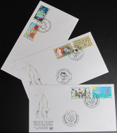 UNO NEW YORK - WIEN - GENF 1991 Rechte Der Kinder 3 FDC - Collections, Lots & Series