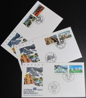 UNO NEW YORK - WIEN - GENF 1992 Erbe Der Menschheit 3 FDC - Collections, Lots & Series