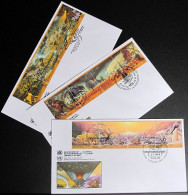 UNO NEW YORK - WIEN - GENF 1993 Umwelt Klima 3 FDC - Collections, Lots & Series