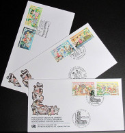 UNO NEW YORK - WIEN - GENF 1994 Bevölkerung Und Entwicklung 3 FDC - Collezioni & Lotti