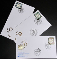 UNO NEW YORK - WIEN - GENF 1995 50 Jahre Vereinte Nationen 3 FDC - Collections, Lots & Series