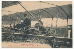 CPA - FRANCE - AVIATION MILITAIRE - Le Maître D'Armes Aviateur Quennehen Sur Biplan Farman - 1913 - Piloten