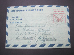 1952 , 60 Pfg. Aerogramm  Aus IFFELDORF In Die USA - Briefomslagen - Gebruikt