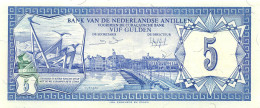 Netherlands Antilles 5 Gulden 1984 Unc Pn 15b - Antille Olandesi (...-1986)