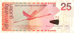 Netherlands Antilles 25 Gulden 2011 Xf Pn 29f Serienumber 4150351512 - Antille Olandesi (...-1986)