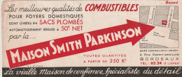 *** BUVARDS  ***  BUVARD COMBUSTIBLES CHARBON ---Bordeaux  Combustibles En Sac Plombés MAISON SMITH ET PARKINSON (plis) - C