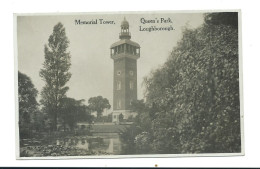 Leicestershire Postcard Loughborough Queen's Park Rp Memorial Tower  Unused - Sonstige & Ohne Zuordnung