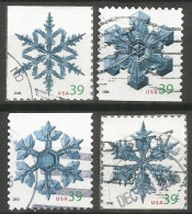 USA 2006 Holiday Snowflakes SC.4113/4116 -  Booklet Die Cut 11.25x10.75  - Cpl 4v Set  - USED - Minéraux