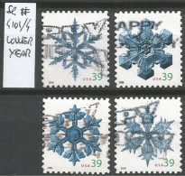 USA 2006 Holiday Snowflakes SC.4101/4104 - Year Lower Than USA Cpl 4v Set - USED - Minerals