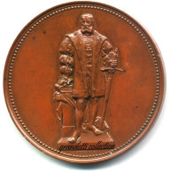 RIFORMA EVANGELICA BRANDEBURGO JOACHIM II ERRICHTET 1889 MEDAGLIA COMMEMORATIVA - Professionnels/De Société