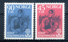 1960 NORVEGIA SET MNH ** 400/401 Anno Mondiale Rifugiato - Nuovi