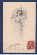 CPA 1 Euro Buste Illustrateur Femme Woman Art Nouveau Circulé Prix De Départ 1 Euro - 1900-1949