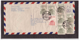 187 - TAIPEI   1964     /  AIR MAIL LETTER  WITH INTERESTING POSTAGE - Lettres & Documents