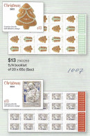 AUSTRALIA, 2021, Booklet 1006/1007 , Christmas 2021, Two Booklets, Each 20x65c - Carnets