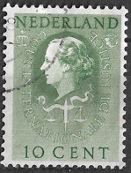 Plaatfout Verticale Groene Vlek Rechtonder In 1951 C.I.D.J. NVPH 10 Cent Groen NVPH D 34 PM 2 - Dienstzegels