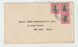 6292 LETTRE COVER 1953 Afrique Du Sud SUID AFRIKA SOUTH Africa KIRKPATRICK NEW YORK BROAD STREET - Lettres & Documents