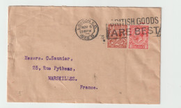 6293 LETTRE COVER 1925 LONDON British Goods Are Best SAUNIER MARSEILLE - Postmark Collection