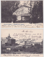 Merbes Le Château - 2 Cartes - Vue Générale Et Propriété De M. Henroz - 1904 - Edit. C. Caussin. - Merbes-le-Château