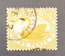 WESTERN AUSTRALIA 1899 SWAN CAT GIBBONS N 113 WMK 18 - Used Stamps
