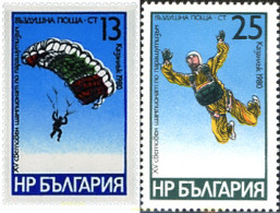 82024 MNH BULGARIA 1980 15 CAMPEONATO MUNDIAL DE PARACAIDISMO - Paracaidismo