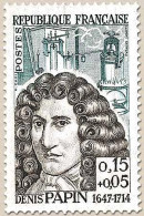 Célébrités. Denis Papin 15c. + 5c. Vert-bleu Et Sépia Y1345 - Unused Stamps