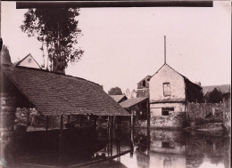 Barfleur * Un Lavoir * Photo Ancienne Albuminée Circa Début 1900 12x9cm - Other & Unclassified