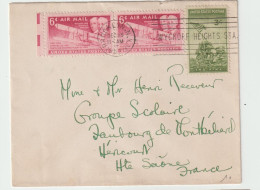 6299 LETTRE COVER USA 1952BROOKLYN WILBUR AND ORVILLE WRIGHT IWO JIMA HERICOURT RECEVEUR - Marcofilie