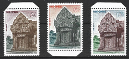 CAMBODGE. N°132-4 De 1963. Temple Preah Vihear. - Buddhism