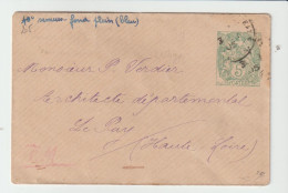 6307 ENTIER POSTAL TYPE BLANC Mignonette Verdier Architecte LE PUY HAUTE LOIRE - Overprinted Covers (before 1995)