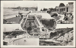 Good Luck From Southend-on-Sea, Essex, 1959 - Mason's RP Postcard - Southend, Westcliff & Leigh