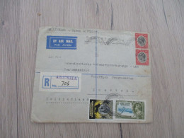 Lettre En Recommandé Arusha Tanganyka 4 TP Ancien Pour Zurich Suisse 1935 By Air Mail - Tanganyika (...-1932)