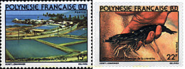 43598 MNH POLINESIA FRANCESA 1980 ACUICULTURA - Usati