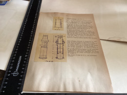 Ancien Dessin De Barrage,  Plan Et Dessin Technique, Barrage  Dessin Main 1950  étançon - Public Works