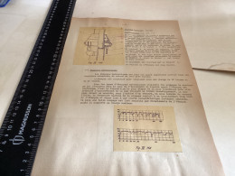 Ancien Dessin De Barrage,  Plan Et Dessin Technique, Barrage  Dessin Main 1950  étançon - Opere Pubbliche